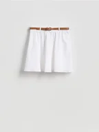 Spódnice - Reserved - Spódnica z paskiem - biały - miniaturka - grafika 1