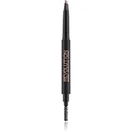 Kredki do oczu - Makeup Revolution Duo Brow Definer precyzyjny ołówek do brwi odcień Light Brown 0,15 g - miniaturka - grafika 1