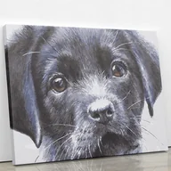 Malowanie po numerach - Obraz do malowania po numerach - Smutny pies 50x40 cm - miniaturka - grafika 1
