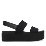 Sandały damskie - Sandały Calvin Klein Jeans Flatform Sandal Sling In YW0YW01788 Czarny - miniaturka - grafika 1
