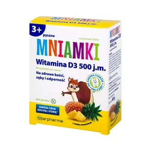 Starpharma Mniamki Witamina D 500 j.m x 60 pastylek do ssania - Witaminy i minerały - miniaturka - grafika 1