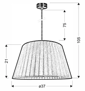 Czarna lampa wisząca z ozdobnym abażurem 31-23285 z serii NOTIZIA - Lampy sufitowe - miniaturka - grafika 1
