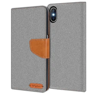 Etui na telefon komórkowy Apple iPhone XS Max Etui Wallet Flip Case Pokrowiec ochronny z tkaniny - Etui i futerały do telefonów - miniaturka - grafika 1