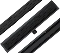 Odpływy liniowe - Mexen MEXEN FLAT ODPŁYW LINIOWY BLACK 80 CM NISKI WZÓR G01 1720080 - miniaturka - grafika 1