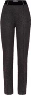 Spodnie damskie - Raphaela by Brax Damskie spodnie Lillyth Thermo Doppio Mainimal Jersey, czarny/szary, 32W / 30L - miniaturka - grafika 1
