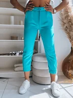 Spodnie damskie - Spodnie dresowe damskie MADMAX turkusowe Dstreet UY1499-M - miniaturka - grafika 1