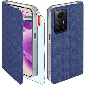 Etui z klapką do Xiaomi Redmi Note 12S Zamykane Futerał Szkło 9H