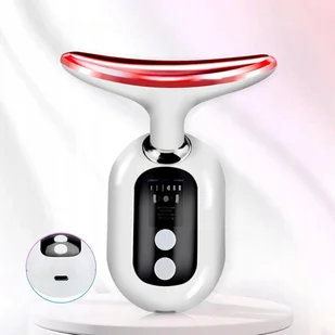 MASAŻER TWARZY I SZYI MASAŻER 4W1 Z 3 TRYBAMI LED WIBRACJAMI ŁADOWANIE USB - Masażery MASAŻER TWARZY I SZYI MASAŻER 4W1 Z 3 TRYBAMI LED WIBRACJAMI ŁADOWANIE USB - Masażery - miniaturka - grafika 1