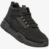 Sneakersy męskie - Sneakersy Męskie BIG STAR Buty Sportowe Wysokie Jesień Zima Czarne SS174282 Czarny 42 - miniaturka - grafika 1