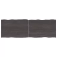 Meble modułowe i akcesoria - vidaXL Blat stołu, ciemnoszary, 120x40x6 cm, dąb z naturalną krawędzią - miniaturka - grafika 1