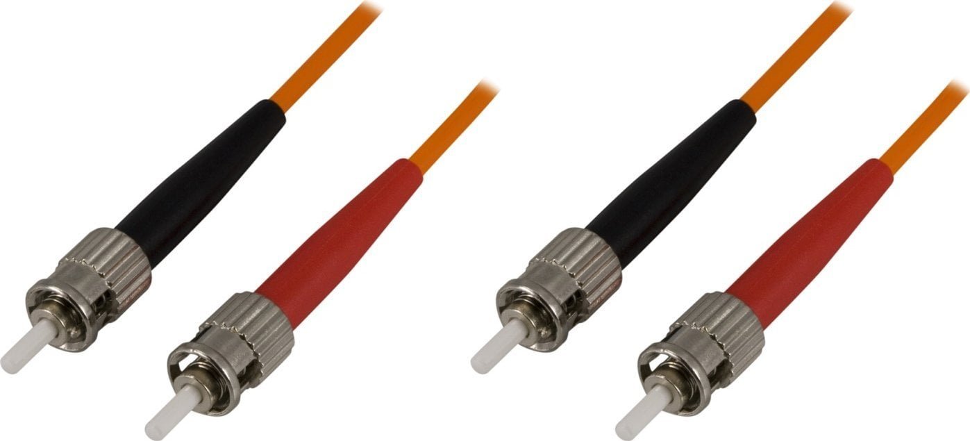 Deltaco DELTACO OM1 fiber cable, ST - ST, duplex, UPC, 62,5/125, 5m, orange