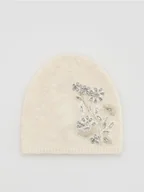 Czapki damskie - Reserved - Czapka z wełną - złamana biel - miniaturka - grafika 1
