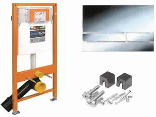 Werit Jomo Tech stelaż do muszli WC z przyciskiem Exclusive 2.0 chrom + wsporn. - Stelaże i zestawy podtynkowe do WC - miniaturka - grafika 1