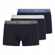 Majtki męskie - TOMMY HILFIGER BOKSERKI MĘSKIE MAJTKI 3P WB TRUNK GRANATOWE r.M - miniaturka - grafika 1