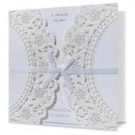 Kartki okolicznościowe i zaproszenia - Karnet kwadratowy Ślub KL HM100-1018 Nowa - miniaturka - grafika 1