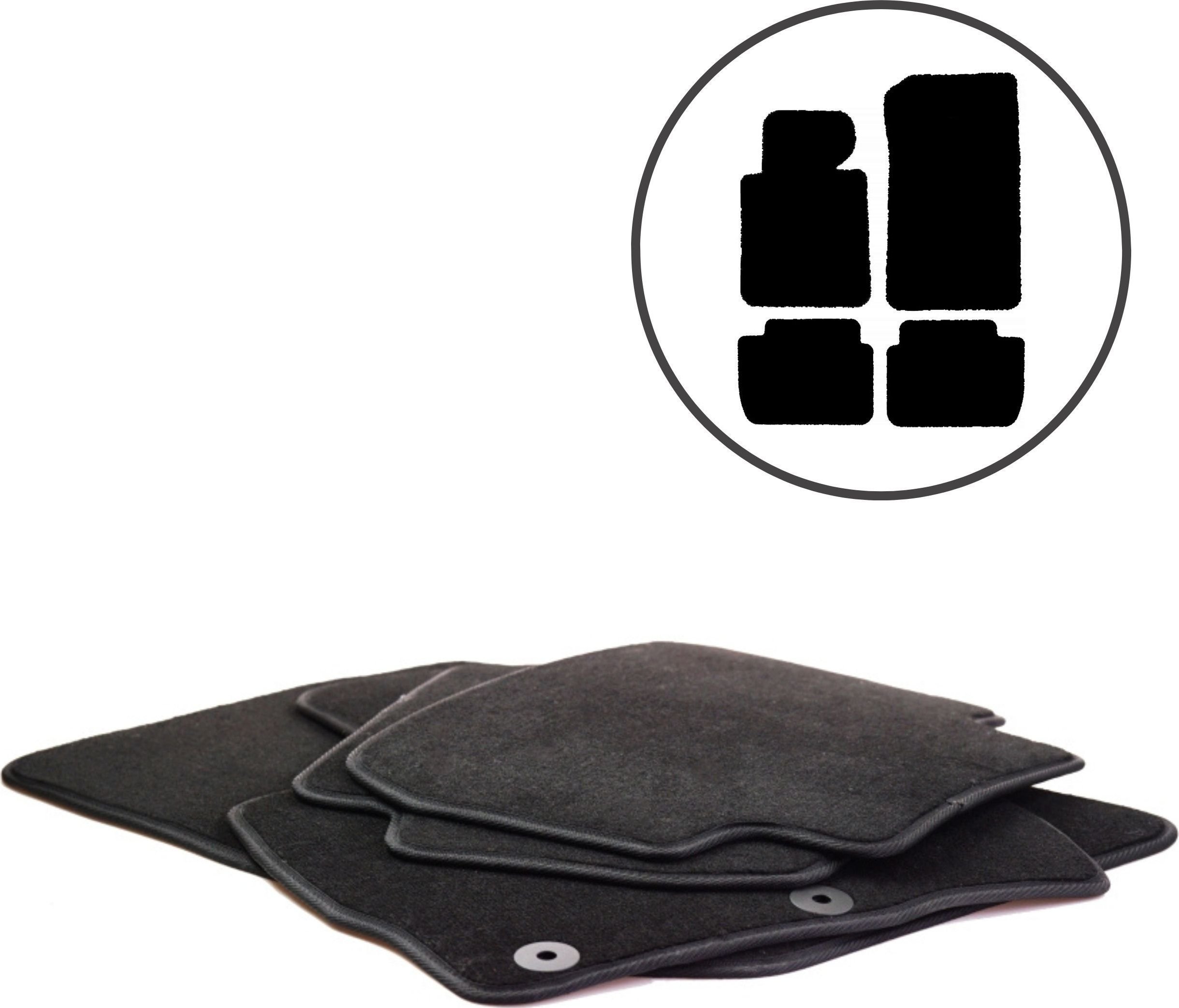 Dikel Dywaniki samochodowe 4szt BMW Seria3 E46 Coupe