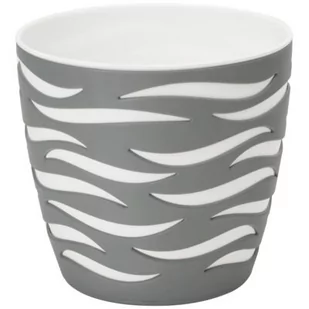 Doniczka SAHARA DUO 23 beton + biały - Donice - miniaturka - grafika 1