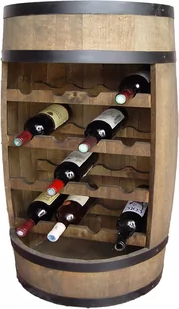Drewniana beczka barek stojak na wino - 80cm - Kredensy Drewniana beczka barek stojak na wino - 80cm - Kredensy - miniaturka - grafika 1