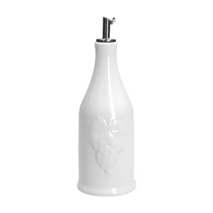 Cylindryczna Butelka Na Ocet 300 Ml Menage La Porcellana Bianca - Pojemniki na przyprawy - miniaturka - grafika 1