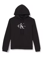 Bluzy damskie - Calvin Klein Jeans Damska bluza z kapturem Plus Archival Monologo, Czarny, XXL - miniaturka - grafika 1