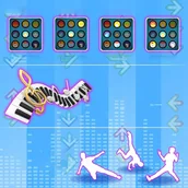 Maty edukacyjne - 2x MUZYCZNA MATA DO TAŃCZENIA TAŃCA DLA DZIECI ZE ŚWIATŁAMI 4 TRYBY GRY LED - miniaturka - grafika 1