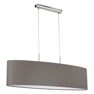 Eglo LAMPA wisząca PASTERI 31587 abażurowy Żyrandol do salonu IP20 owalna Nikiel - Lampy sufitowe - miniaturka - grafika 1