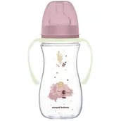 Butelki dla niemowląt - CANPOL BABIES BUTELKA SZEROKA EXOTIC 300ml ZE ŚWIECĄCYMI UCHWYTAMI 12m+ - miniaturka - grafika 1
