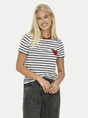 Koszulki i topy damskie - ONLY T-Shirt Heart 15318959 Biały Regular Fit - miniaturka - grafika 1