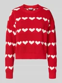 Swetry damskie - Sweter z dzianiny z okrągłym dekoltem model ‘BLITZEN’ - miniaturka - grafika 1