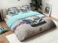 Pościel dla dzieci - Pościel dziecięca AUTO VW niebiesko-szara Rozmiar pościeli: 80 x 80 cm 135 x 200 cm - miniaturka - grafika 1