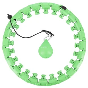 HHW01 HULA HOP GREEN Z WYPUSTKAMI I OBCIĄŻNIKIEM HMS - Pozostały sprzęt i akcesoria do ćwiczeń - miniaturka - grafika 1