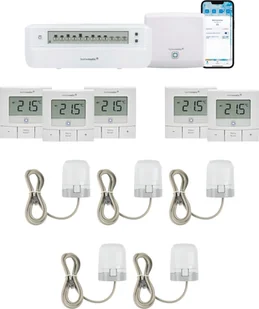 HomeMatic IP Homematic IP Access P. 1x Fussb.aktor.5xStellantrieb 5xWandth. 40-28-4467+40-41-8506+40-41-8513+40-43-2593 - Pozostałe akcesoria sieciowe - miniaturka - grafika 1