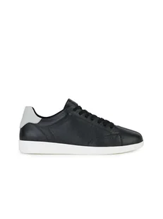 Geox Skórzane sneakersy "Kennet" w kolorze czarno-białym - Trampki męskie - miniaturka - grafika 1