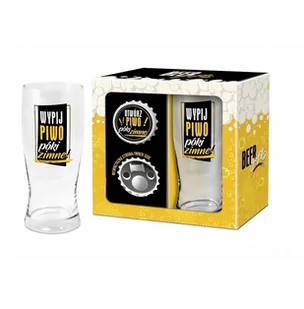 Szklanka do piwa+otwieracz Wypij piwo póki zimne - Szklanki - miniaturka - grafika 1