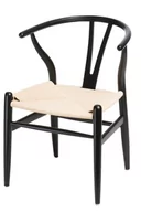 Fotele i krzesła biurowe - D2.Design Krzesło Wicker czarne 74091 - miniaturka - grafika 1