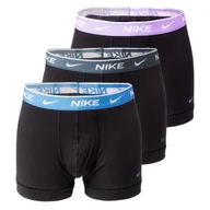Majtki męskie - Męskie Bokserki NIKE TRUNK 3PK 0000KE1008HWH – Czarny - miniaturka - grafika 1