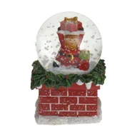 Ozdoby bożonarodzeniowe - Kula śnieżna szklana komin 7cm z dzieckiem - miniaturka - grafika 1