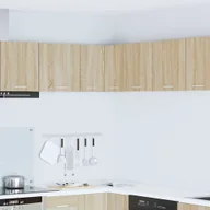 Szafki łazienkowe - vidaXL Szafka wisząca z półką Riga Dąb Sonoma i Biały 57 x 57 x 40 cm - miniaturka - grafika 1