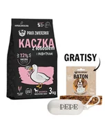 Przysmaki dla psów - PAKA ZWIERZAKA Seventh Heaven Karma sucha Kaczka z łososiem dla szczeniąt S 3kg + woreczki i przysmak GRATIS - miniaturka - grafika 1