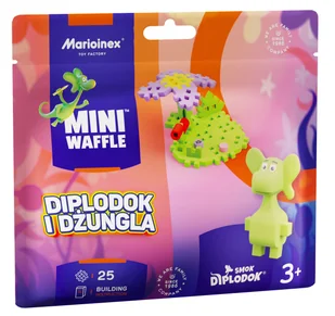 Marioinex Smok Diplodok i Dżungla klocki wafle mini konstrukcyjne 25 el - Klocki - miniaturka - grafika 1