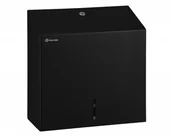 Dozowniki papieru i mydła dla firm - Podajnik ręczników papierowych STELLA MAXI, czarny - miniaturka - grafika 1