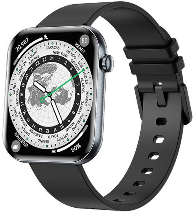 Zegarek Damski SMARTWATCH RUBICON RNCF49 black/black silicone