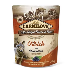 Carnilove Dog Pouch Ostrich&Blackberries 300g - Mokra karma dla psów - miniaturka - grafika 1