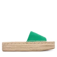 Espadryle damskie - Espadryle Calvin Klein Ebeth HW0HW02894 Zielony - miniaturka - grafika 1