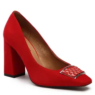 Czółenka - Czółenka 916 - Czerwony Zamsz - R.Polański - miniaturka - grafika 1