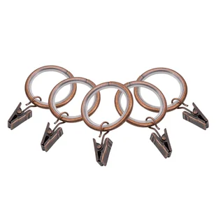 Kółka z żabkami 10 szt. antyczna miedź 19 mm - Akcesoria do wystroju okien - miniaturka - grafika 1