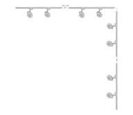 Lampy sufitowe - Zuma Line 3591 - Oprawa punktowa w systemie szynowym MASTER 8xGU10/15W/230V biała - miniaturka - grafika 1