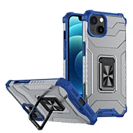 Etui i futerały do telefonów - Hurtel Crystal Ring Case pancerne hybrydowe etui pokrowiec + magnetyczny uchwyt iPhone 12 mini niebieski - miniaturka - grafika 1