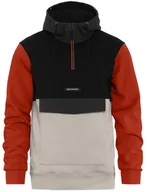 Bluzy męskie - bluza męska HORSEFEATHERS MILO SWEATSHIRT Black/Orange Rust - miniaturka - grafika 1