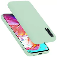 Etui i futerały do telefonów - Pokrowiec Do Samsung Galaxy A70 / A70s Etui w LIQUID JASNO ZIELONY TPU Silikon Case Cover Obudowa Ochronny Cadorabo - miniaturka - grafika 1